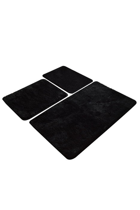 Mijölnir Havai - Juego de alfombras de baño acrílicas de 3 piezas - Negro